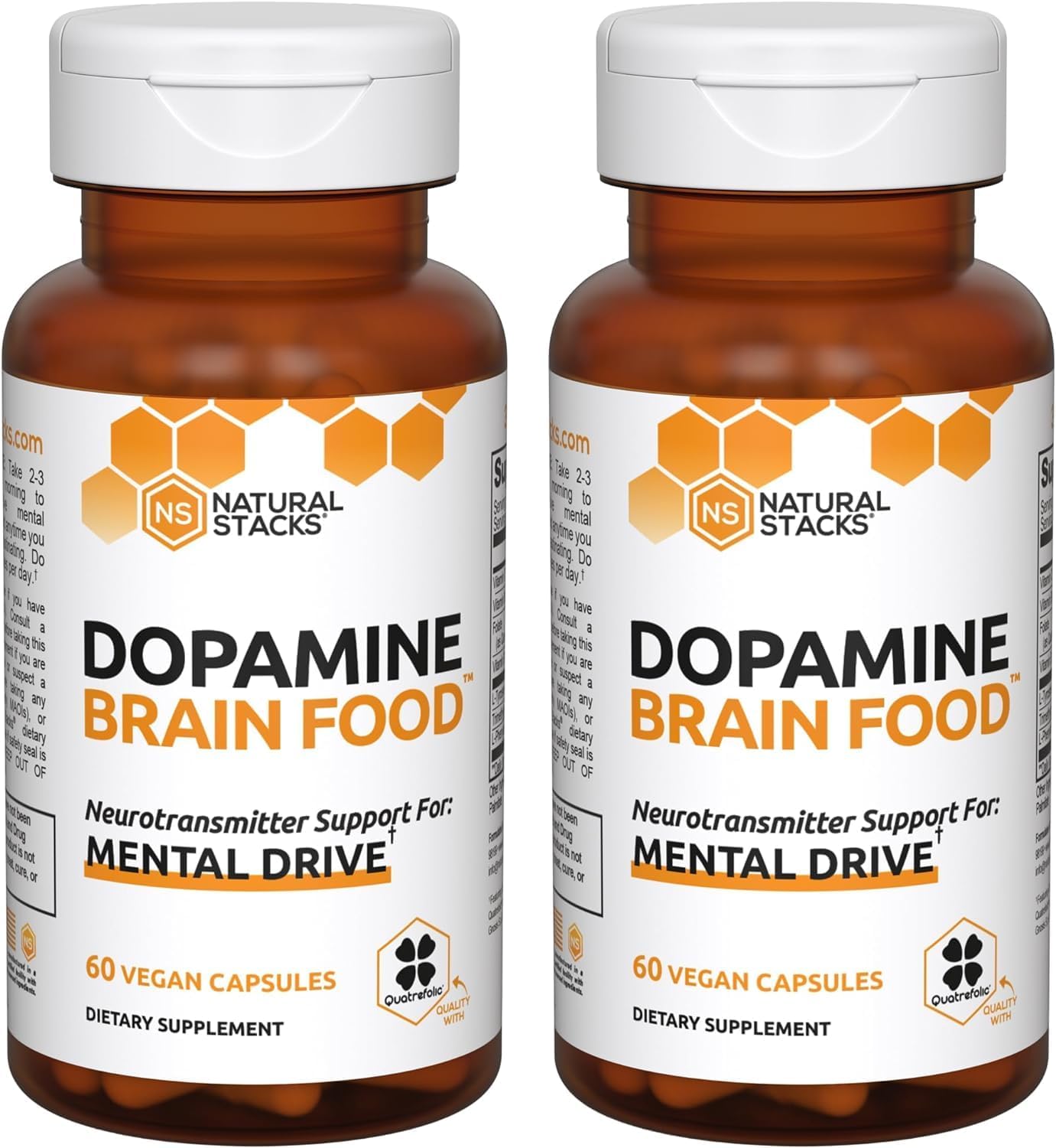 650mg L-Tyrosine Supplement for Mental Energy & Focus - Dopamine Brain Food with B Vitamins - 120 Capsules