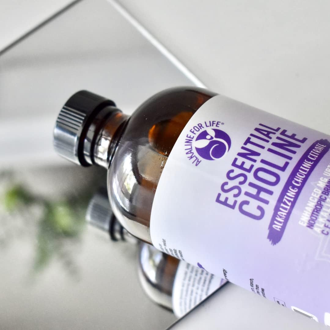 650mg Liquid Choline Citrate Supplement for Brain Health & Focus - Alkaline Choline with Magnesium Support