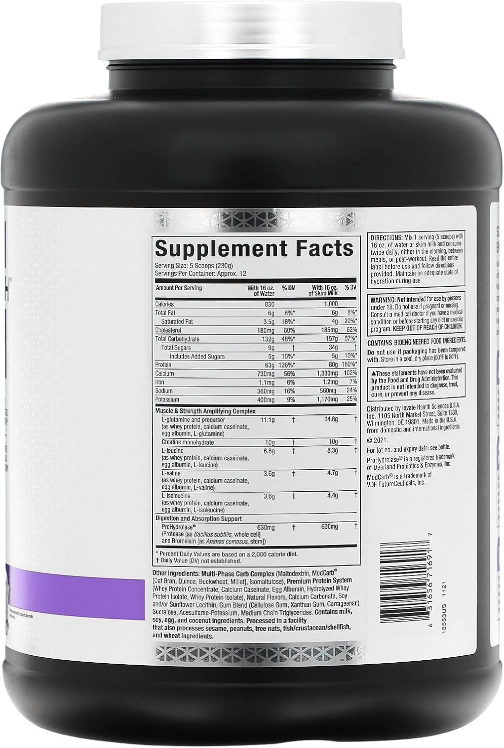 6lb MuscleTech Mass-Tech™ Elite Vanilla Cake Flavored Protein Powder