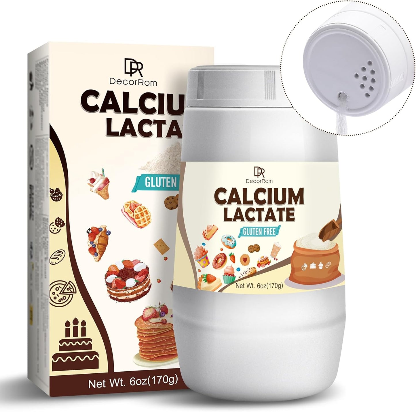 6oz Pure Food-Grade Calcium Lactate Powder for Bone Health & Food Stabilization