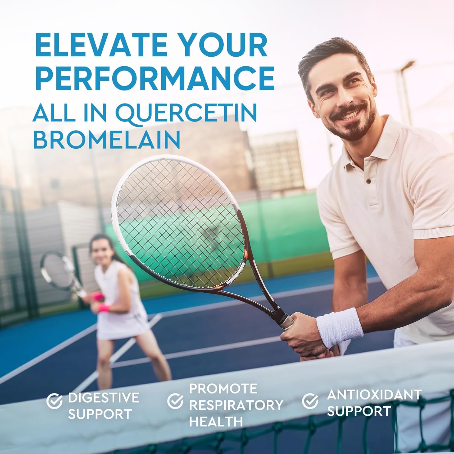 7-in-1 Quercetin Liquid Drops with Bromelain & Zinc for Respiratory & Immune Support - 1000mg Quercetin Supplements