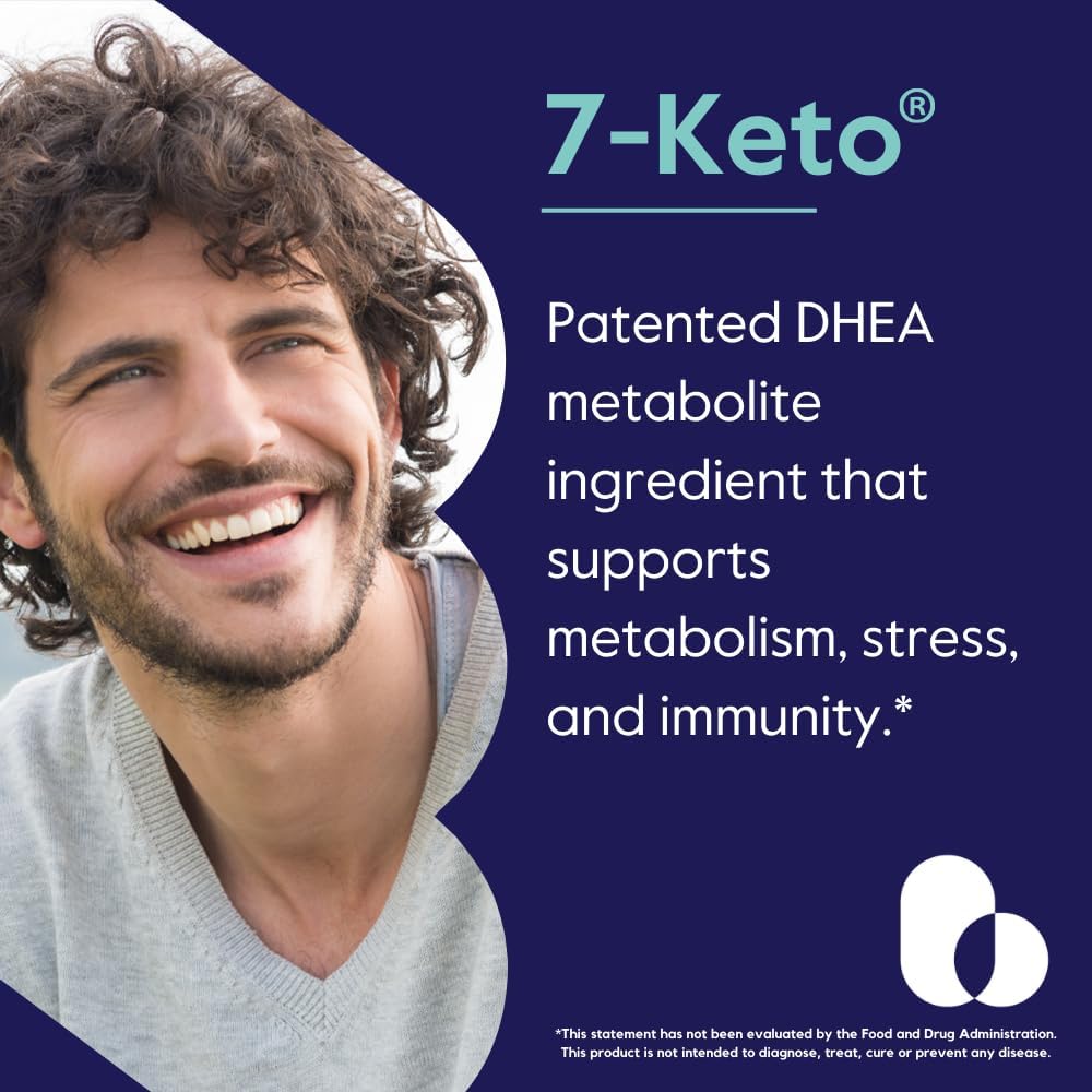 7-Keto DHEA 100mg Supplement (60 Vegetarian Capsules) - No Stearates, High Quality Formula by BESTVITE