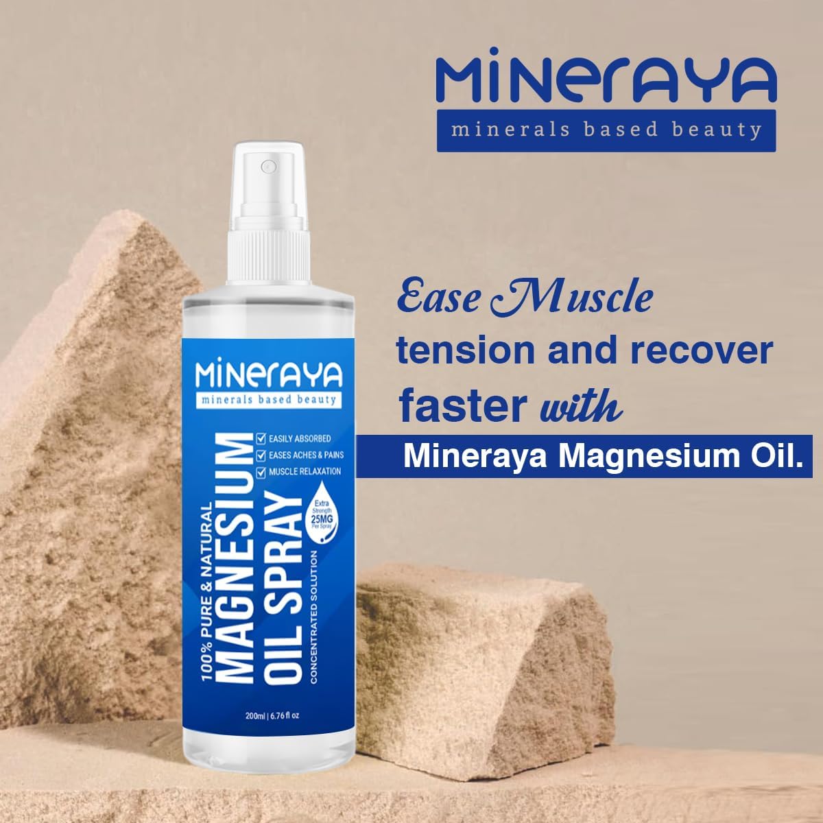7 oz Extra Strength Organic Magnesium Oil Spray for Feet - Promotes Muscle Recovery and Sound Sleep