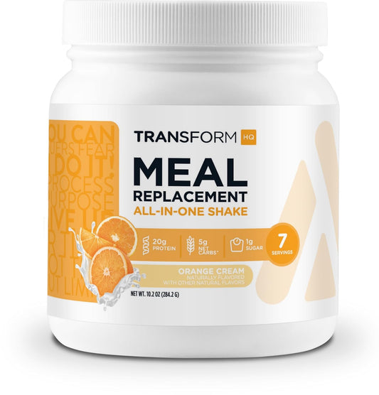 7-Serving Orange Cream Meal Replacement Shake Powder - Gluten-Free & Non-GMO by TransformHQ