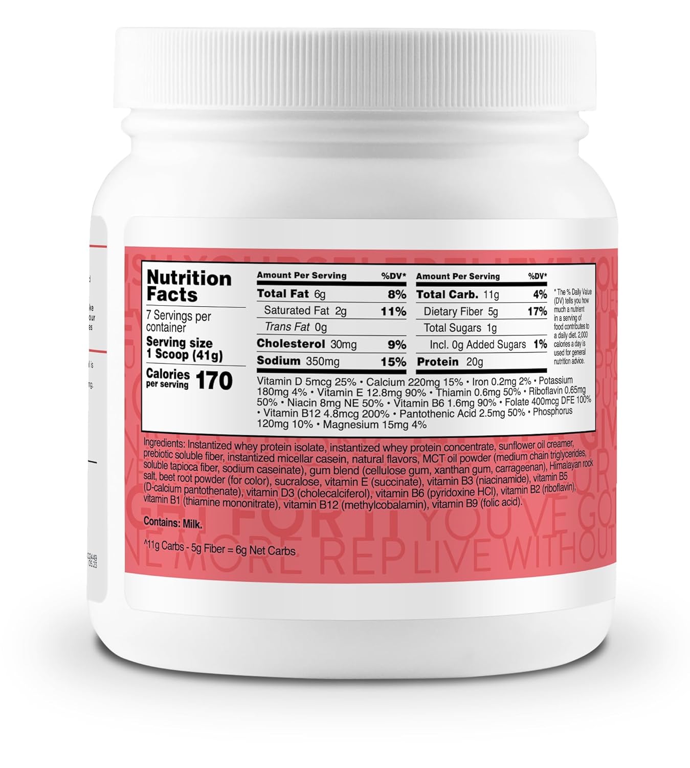 7-Serving TransformHQ Meal Replacement Shake Powder (Strawberry & Cream) - Gluten-Free, Non-GMO Formula