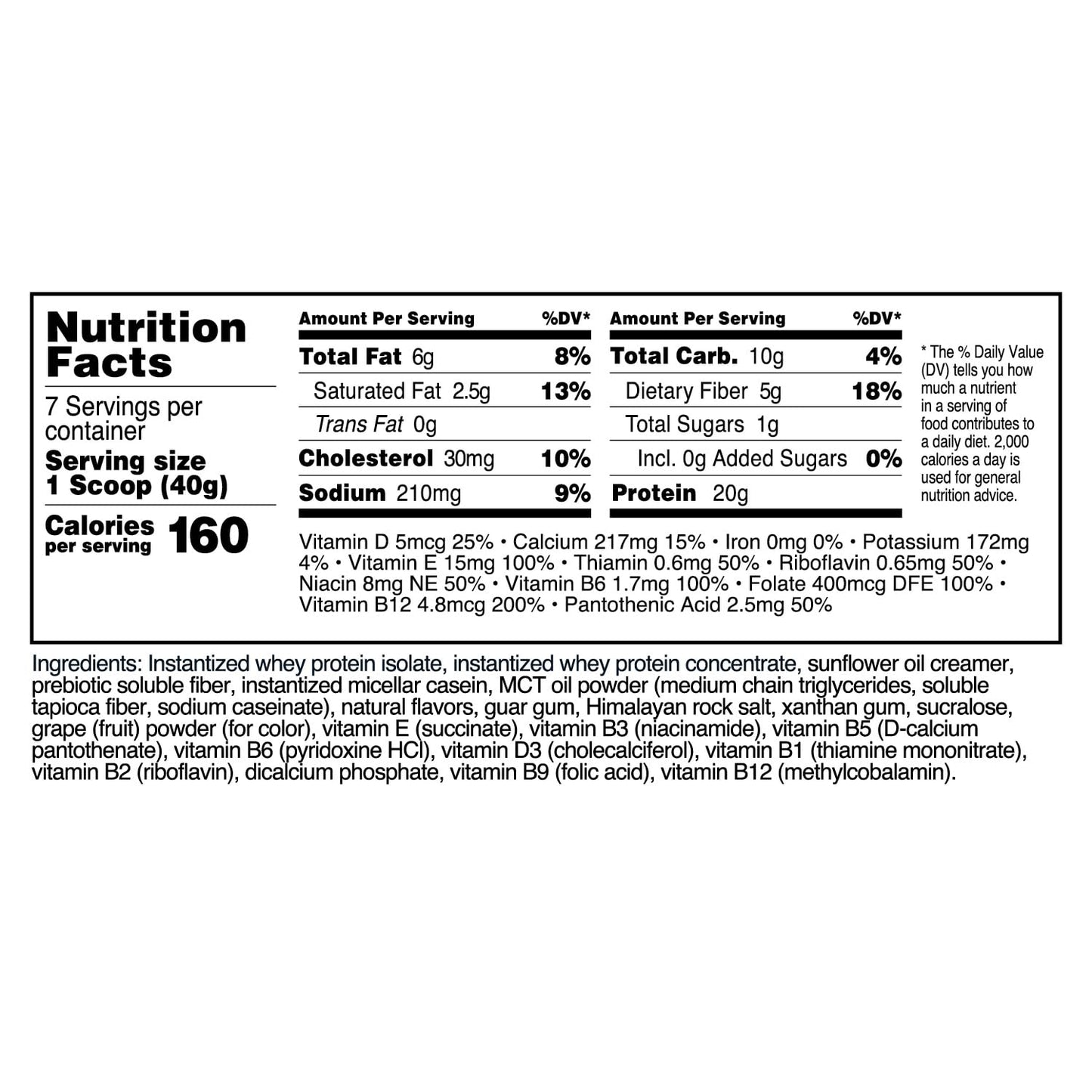 7 Servings of Blueberry Cheesecake Meal Replacement Shake Powder - Gluten-Free and Non-GMO by TransformHQ