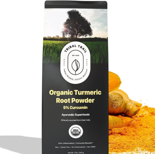 7.05 oz Organic Turmeric Powder from India | USDA Certified | Non-GMO | Lab Tested for Purity | High Antioxidant Content