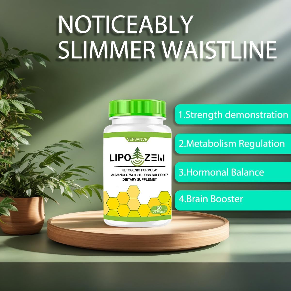 Lipozem Advanced Formula Supplement with Natural Ingredients - 2 Pack of 60 Capsules