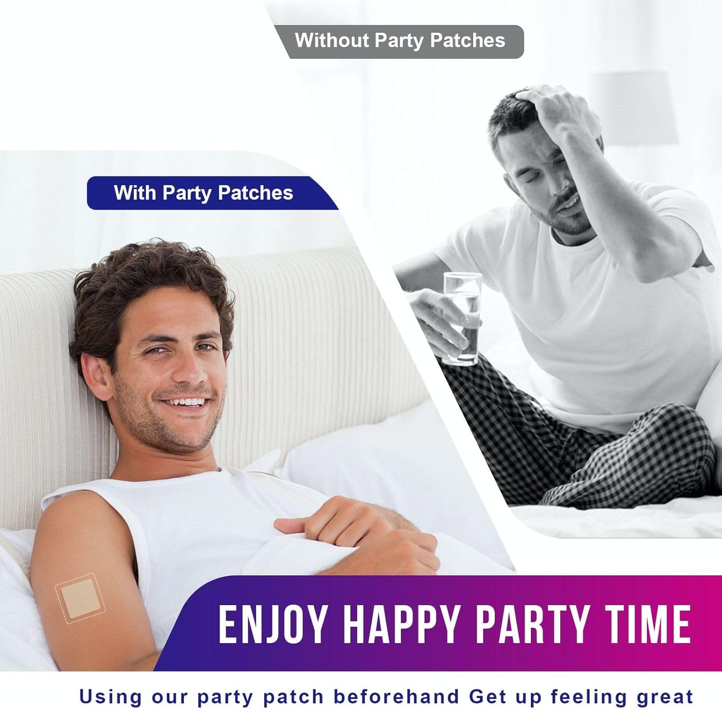 72 Pack of Devemy Party Patches: Easy-to-Use, Organic, Water-Resistant, Safe & Effective for Men & Women