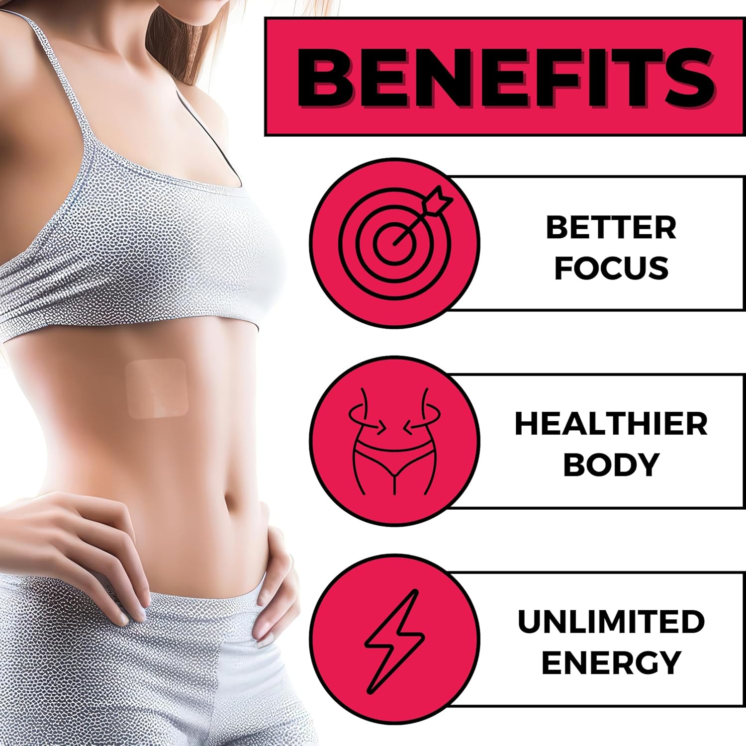 72-Pack of Spirit Patches Firming B12 Patches for Women - Natural Vitamin Energy Support with Transparent Self-Adhesive Formula