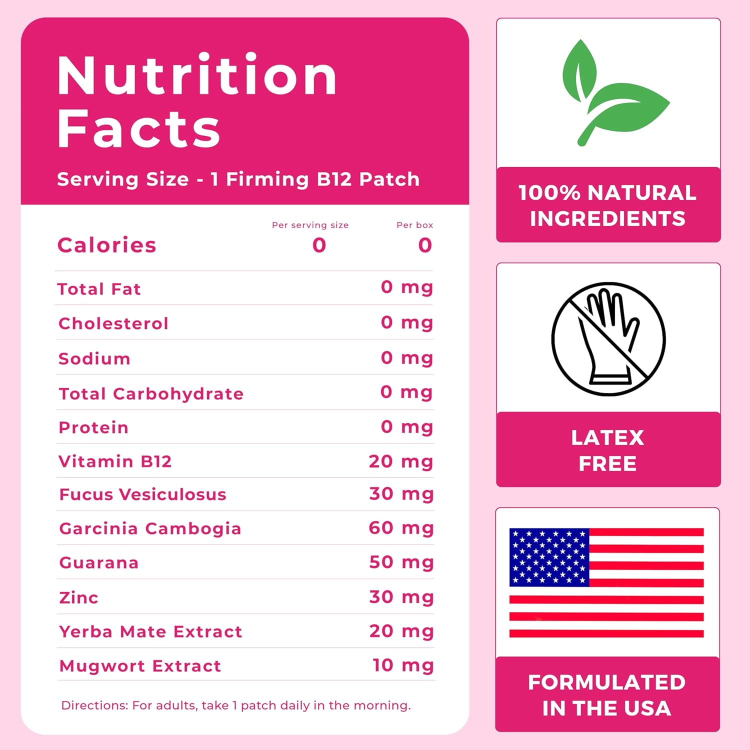 72-Pack of Spirit Patches Firming B12 Patches for Women - Natural Vitamin Energy Support with Transparent Self-Adhesive Formula