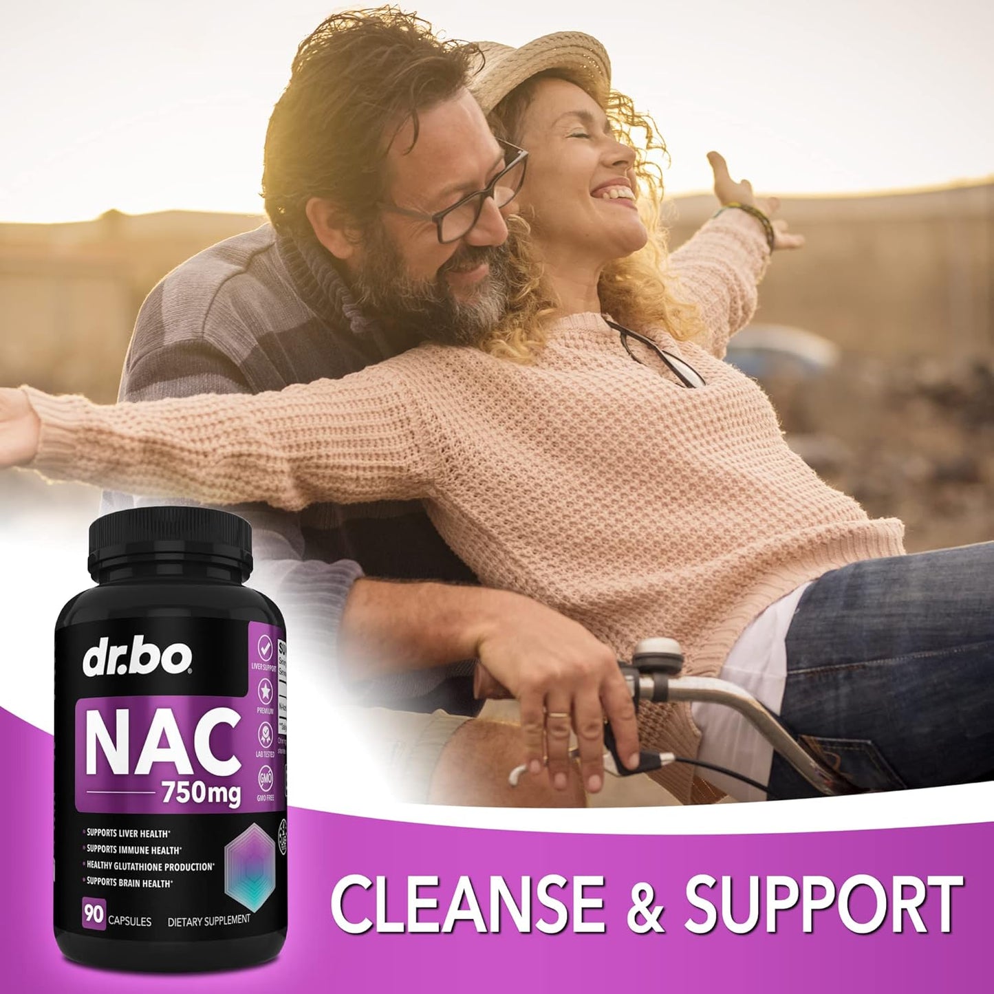 750mg N-Acetyl Cysteine Supplement - Liver Support & Lung Cleanse Formula - Kidney Detox & Respiratory Health - 90 Capsules - BoostGo Australia