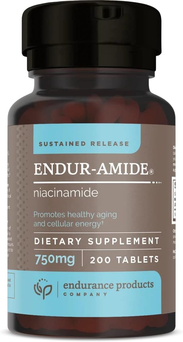 750mg Nicotinamide & Niacinamide Endurance Supplement - 200 Tablets