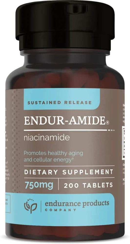 750mg Nicotinamide & Niacinamide Endurance Supplement - 200 Tablets