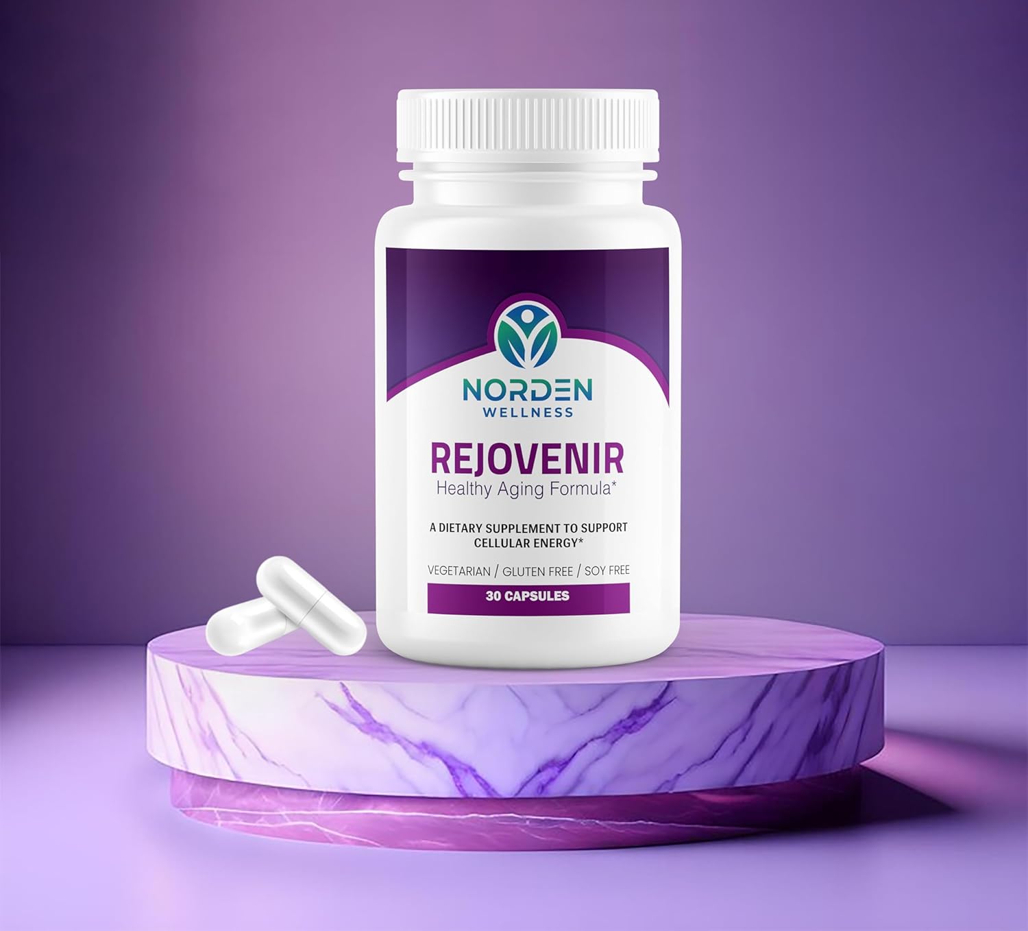 750mg Nicotinamide Riboside Supplement with Vitamin C & Niacin for Healthy Aging & Energy Support | 30 Vegan Capsules