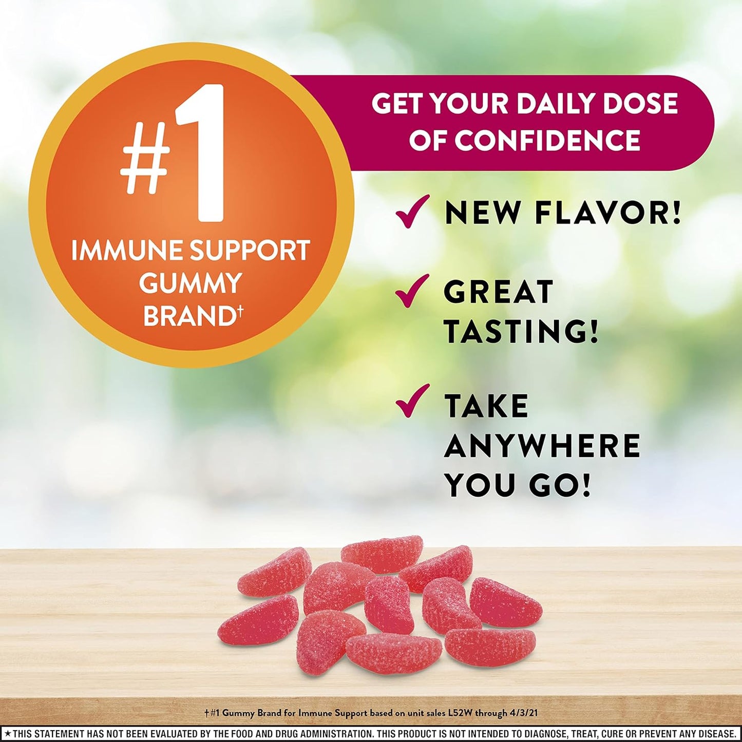 750mg Vitamin C Gummies for Adults - Immune Support Supplement with Antioxidants A, C, & E - Blueberry Pomegranate - 63 Gummies