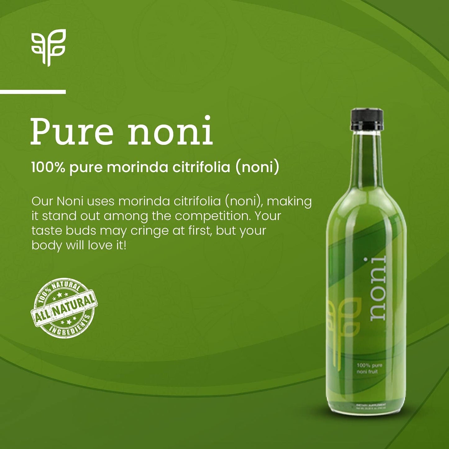 750ml PURE Noni Juice - Boost Immune Health with Morinda Citrifolia, No Additives - Antioxidant-Rich Tropical Tradition for Healthy Living