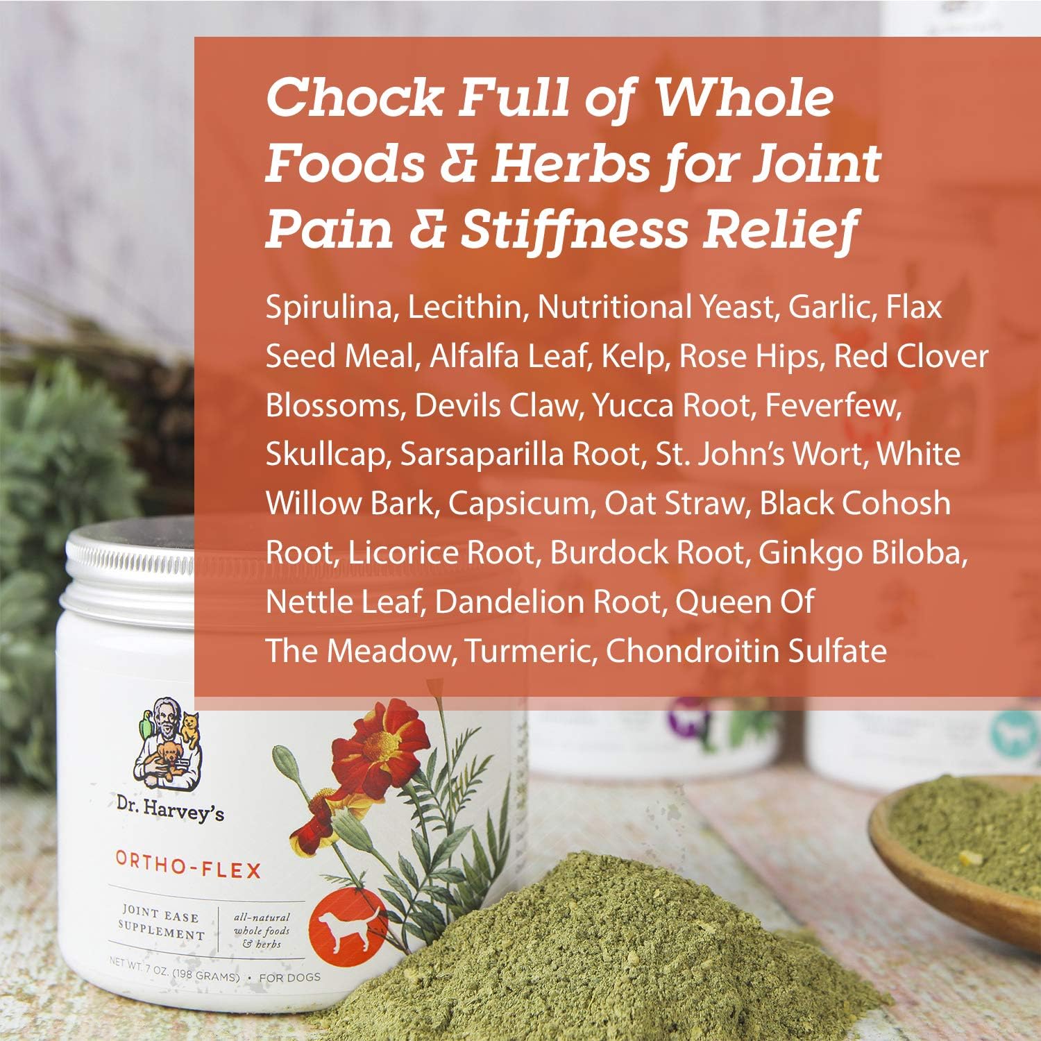 7oz Dr. Harvey's Ortho-Flex Herbal Hip & Joint Supplement for Dogs