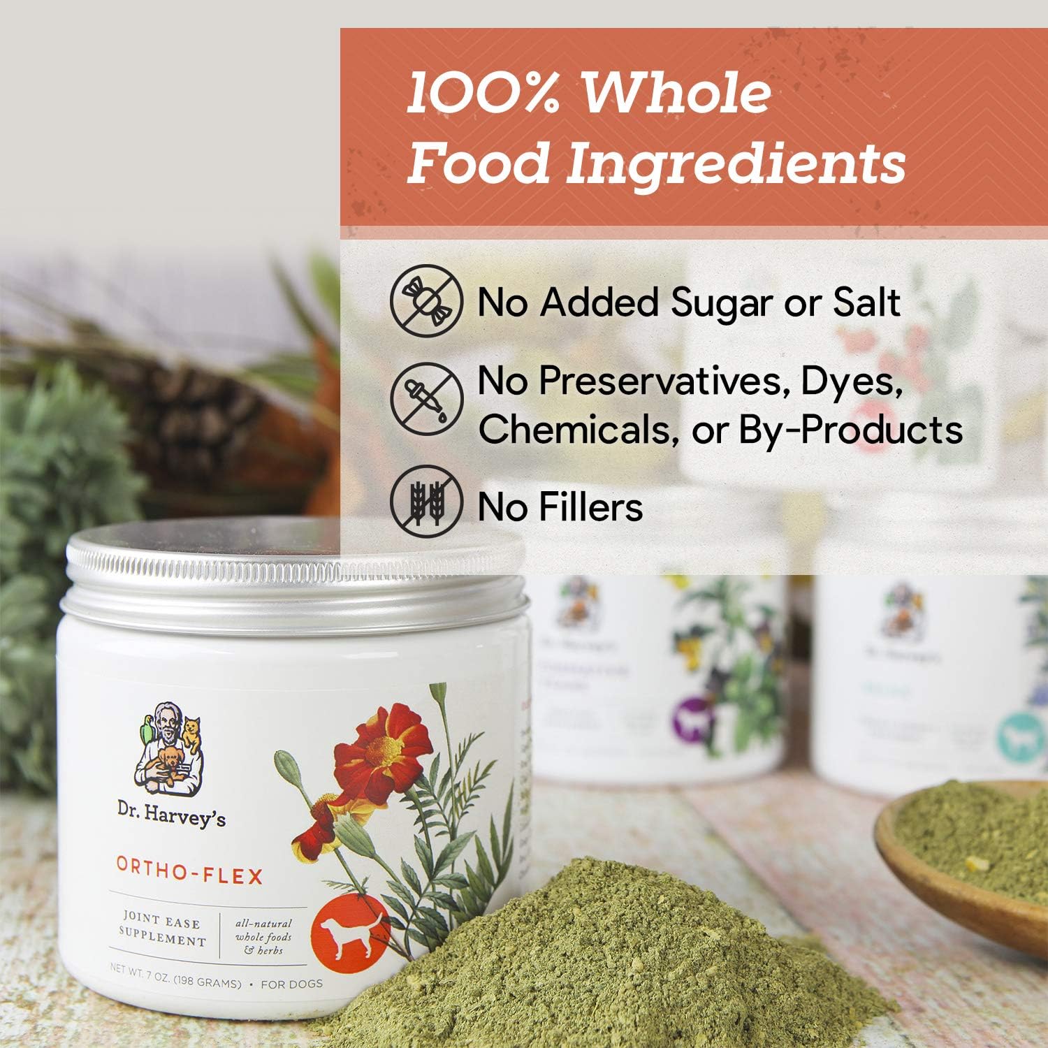 7oz Dr. Harvey's Ortho-Flex Herbal Hip & Joint Supplement for Dogs