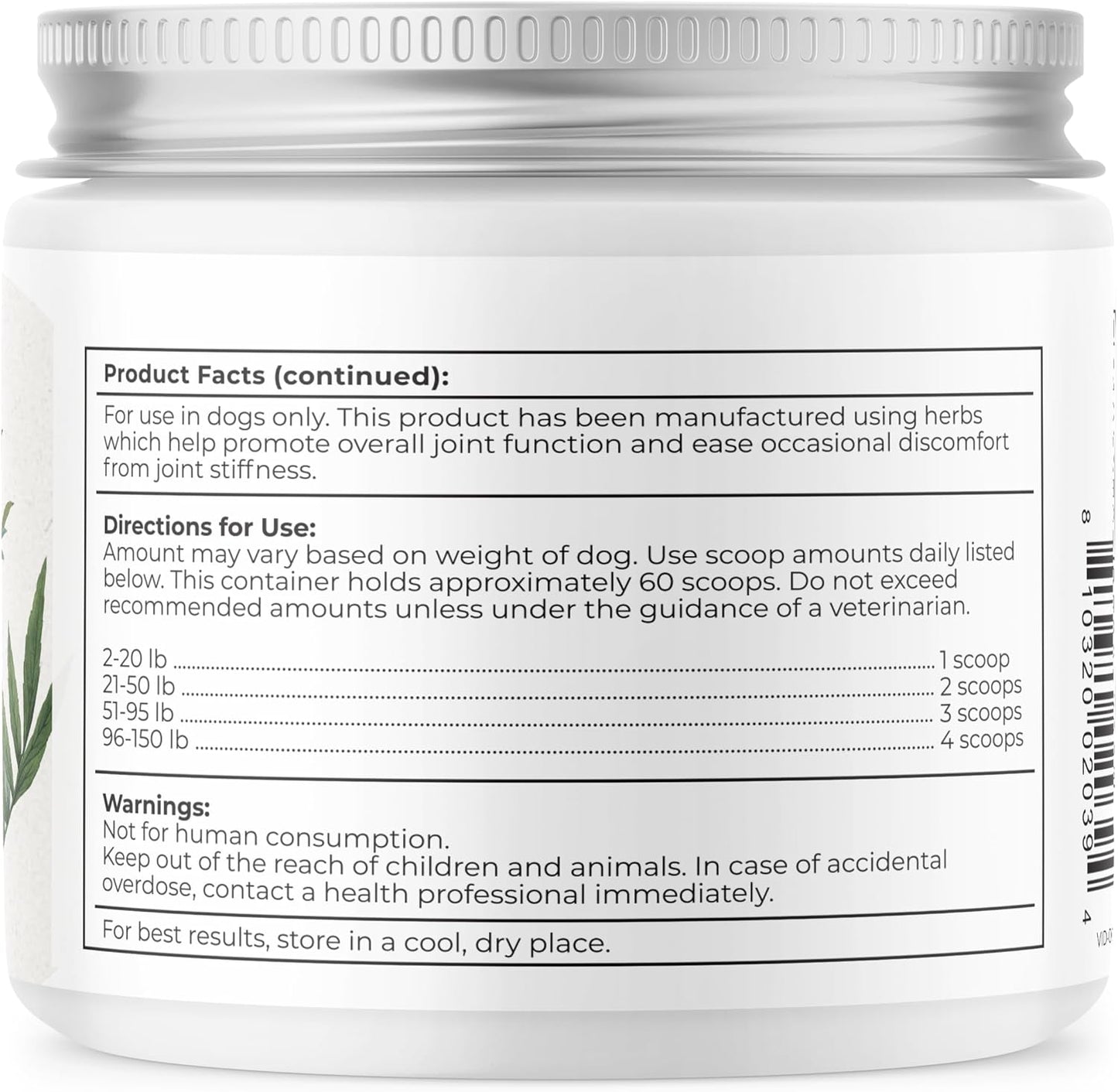 7oz Dr. Harvey's Ortho-Flex Herbal Hip & Joint Supplement for Dogs