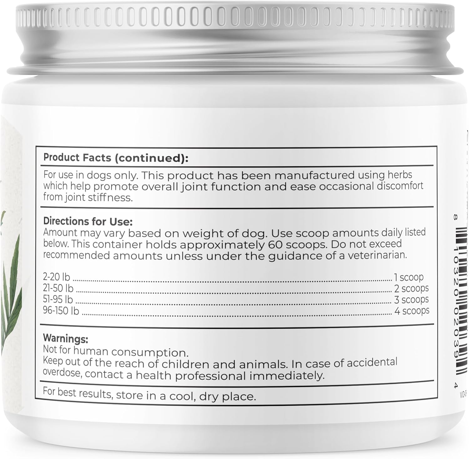 7oz Dr. Harvey's Ortho-Flex Herbal Hip & Joint Supplement for Dogs