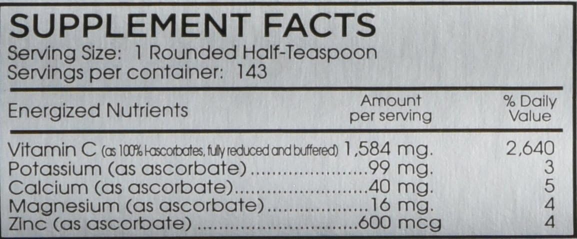 8 Ounce Perque Potent C Guard Powder - High Potency Vitamin C Supplement