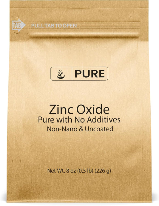 8 Ounce Zinc Oxide with Pure Original Ingredients, Non-Nano, Eco-Friendly Packaging