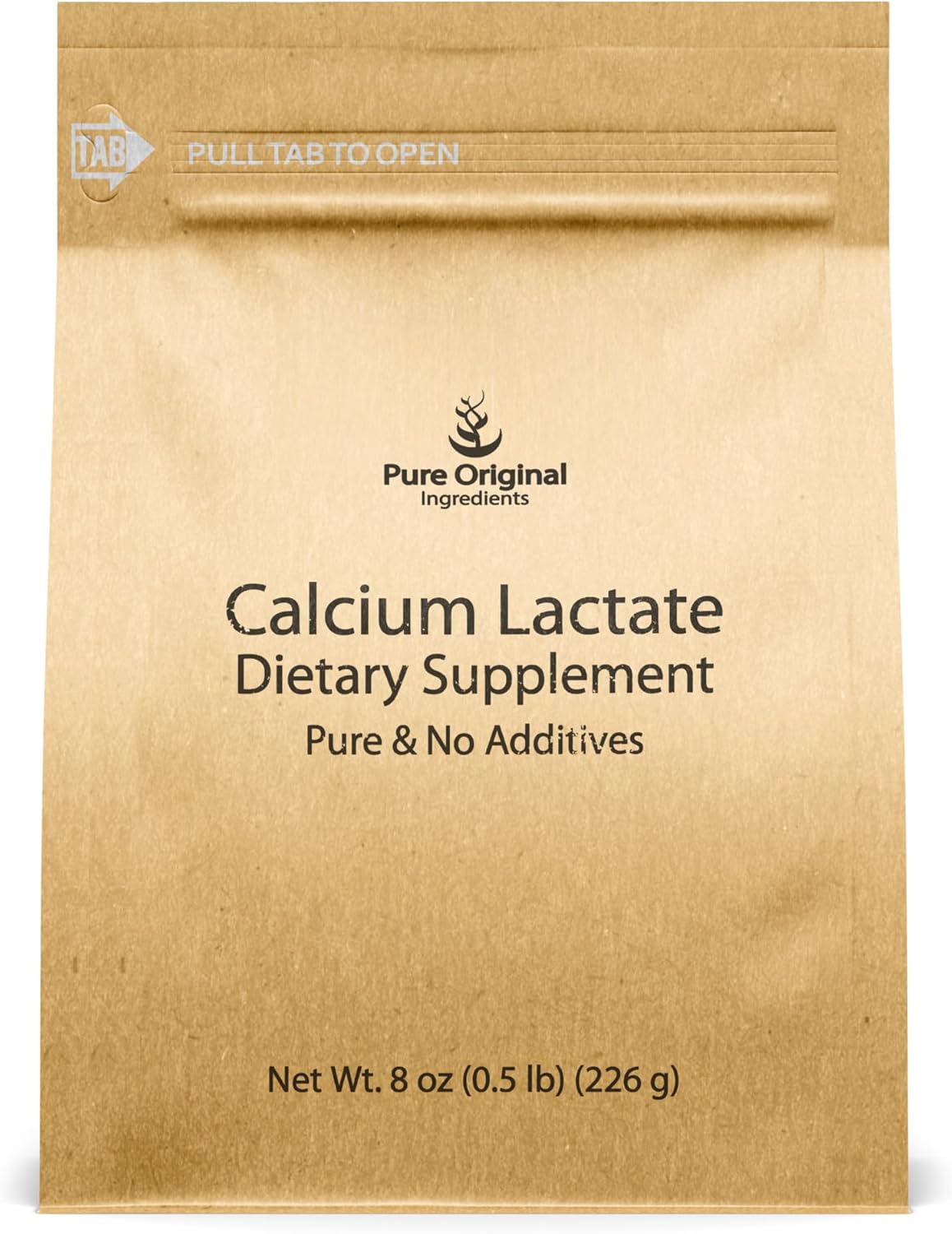 8 oz Calcium Lactate Supplement - Pure Original Ingredients, Electrolyte Boost