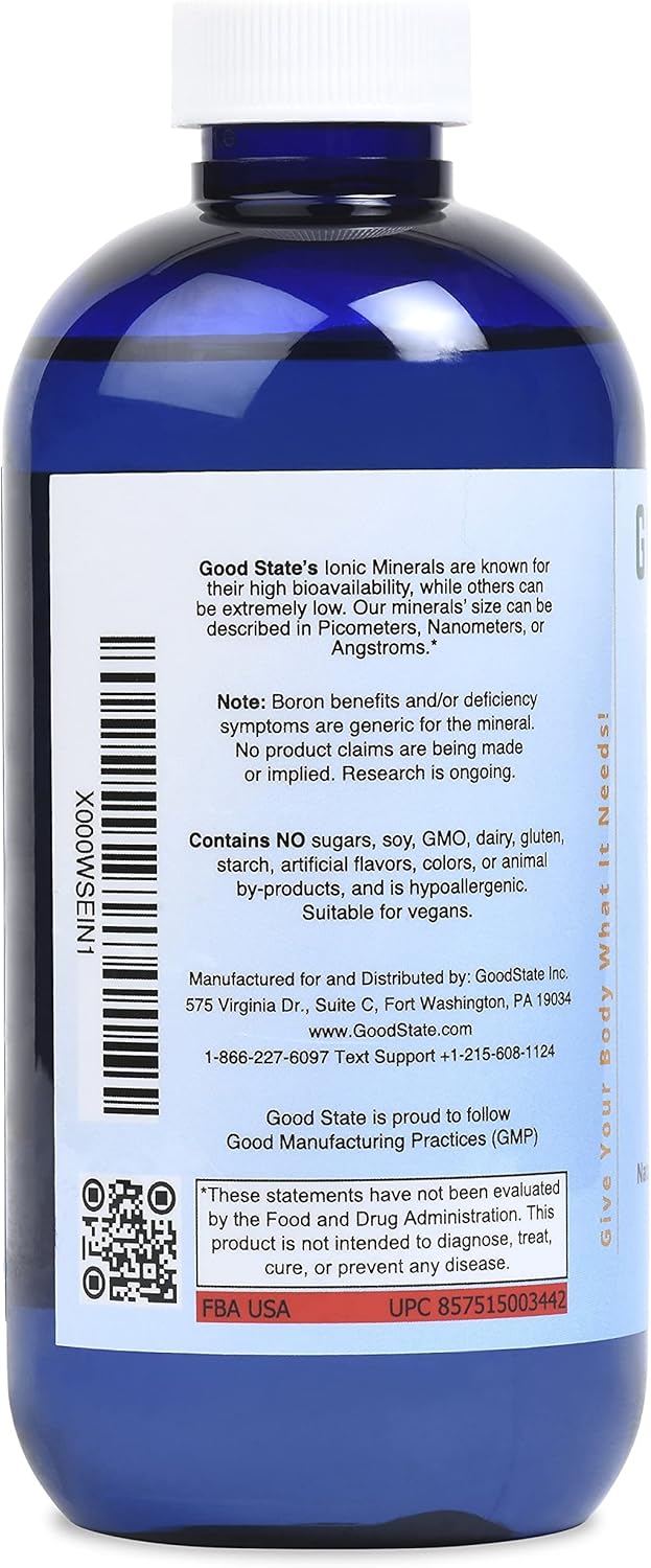 8 oz Good State Liquid Ionic Boron Supplement - Natural & Pure Formula