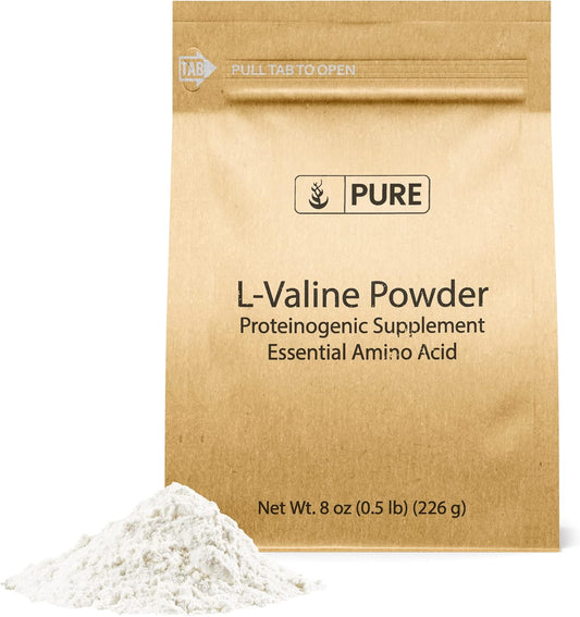 8 oz L-Valine Powder Supplement - Pure Essential Amino Acid Formula