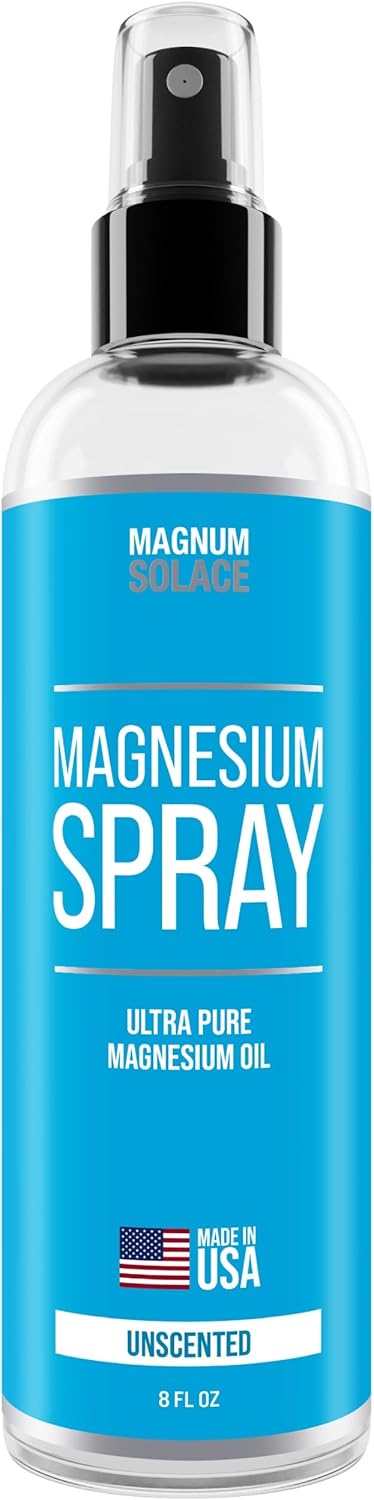 8 oz Magnum Solace Magnesium Spray - USP Grade Pure Magnesium Oil - Made in USA Since 2008