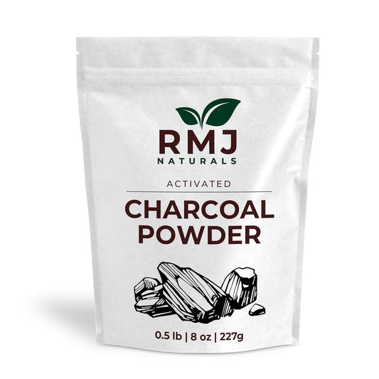 8 oz RMJ Naturals Food Grade Charcoal Powder for Toothpowder and Face Pack - 227 Grams