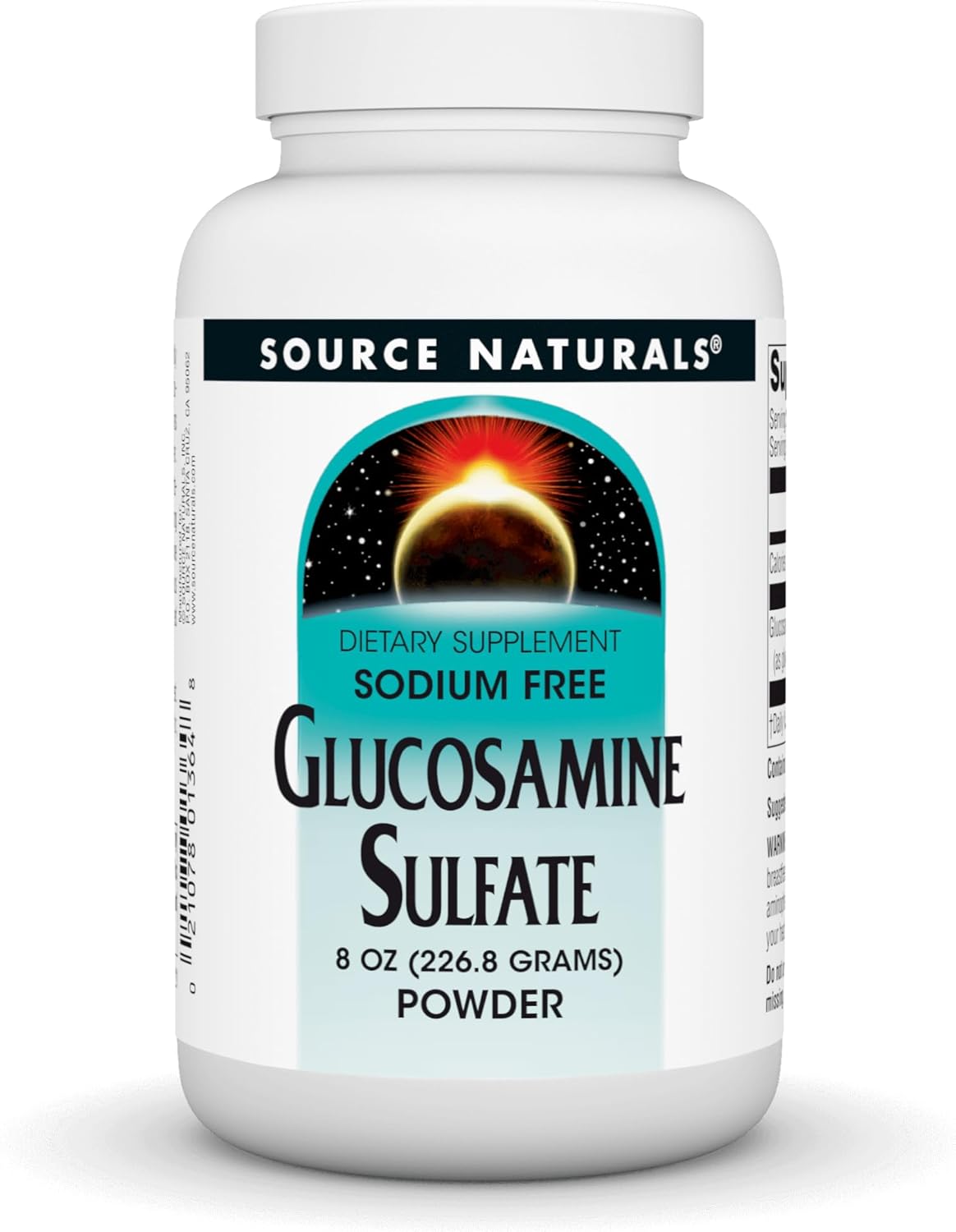 8 oz Source Naturals Glucosamine Sulfate Powder for Joint Support - Sodium-Free