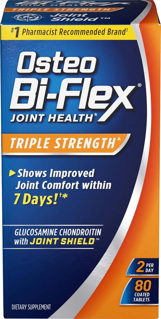 80 Count Osteo Bi-Flex Triple Strength Coated Tablets for Joint Support