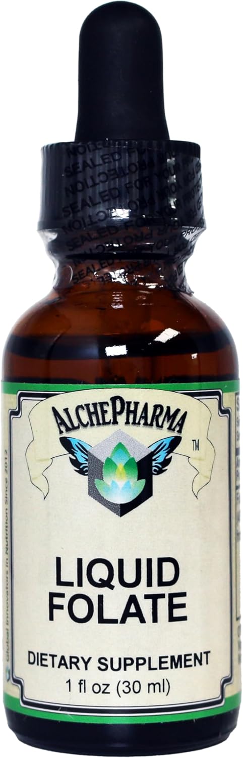 800 Servings of AlchePharma Liquid Folate with 667mcg DFE and 400mcg Folinic Acid