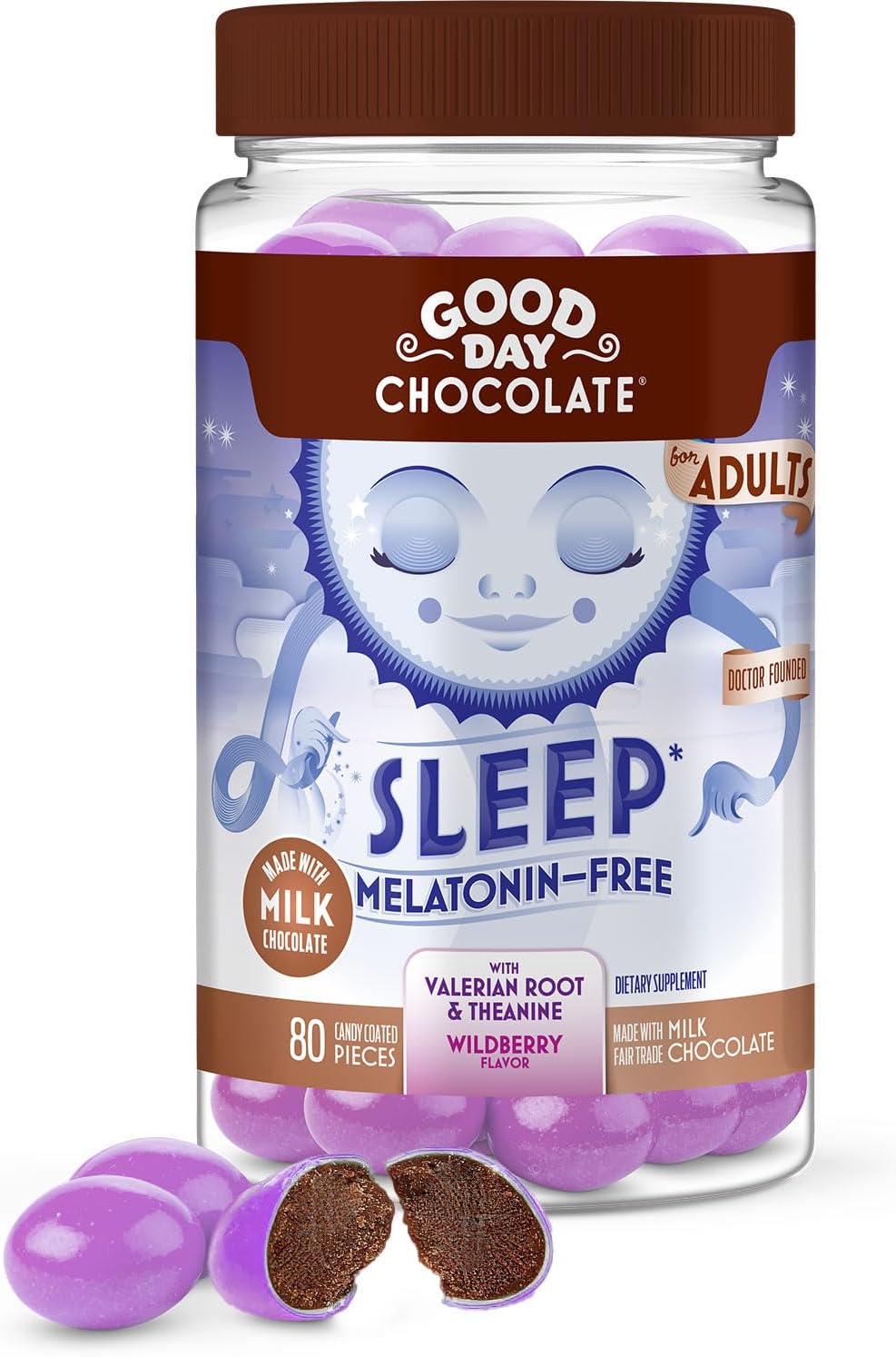 80ct Good Day Chocolate Milk Chocolate Valerian Root Sleep Supplement