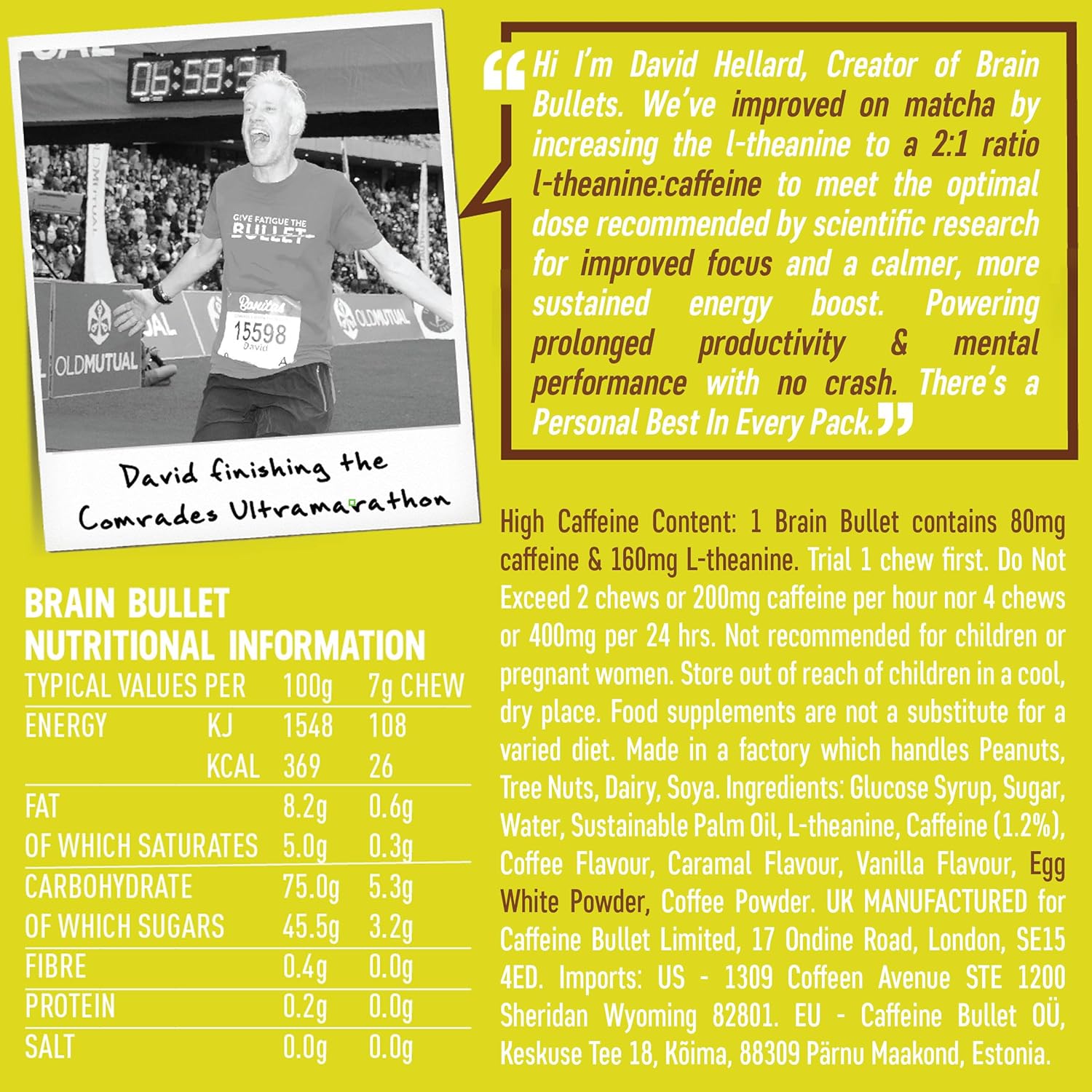 80mg Caffeine & 160mg L-Theanine Energy Chews for Focus & Cognitive Support - Nootropic Stack with Neuroscience Backing | Caramel Frappe Flavor