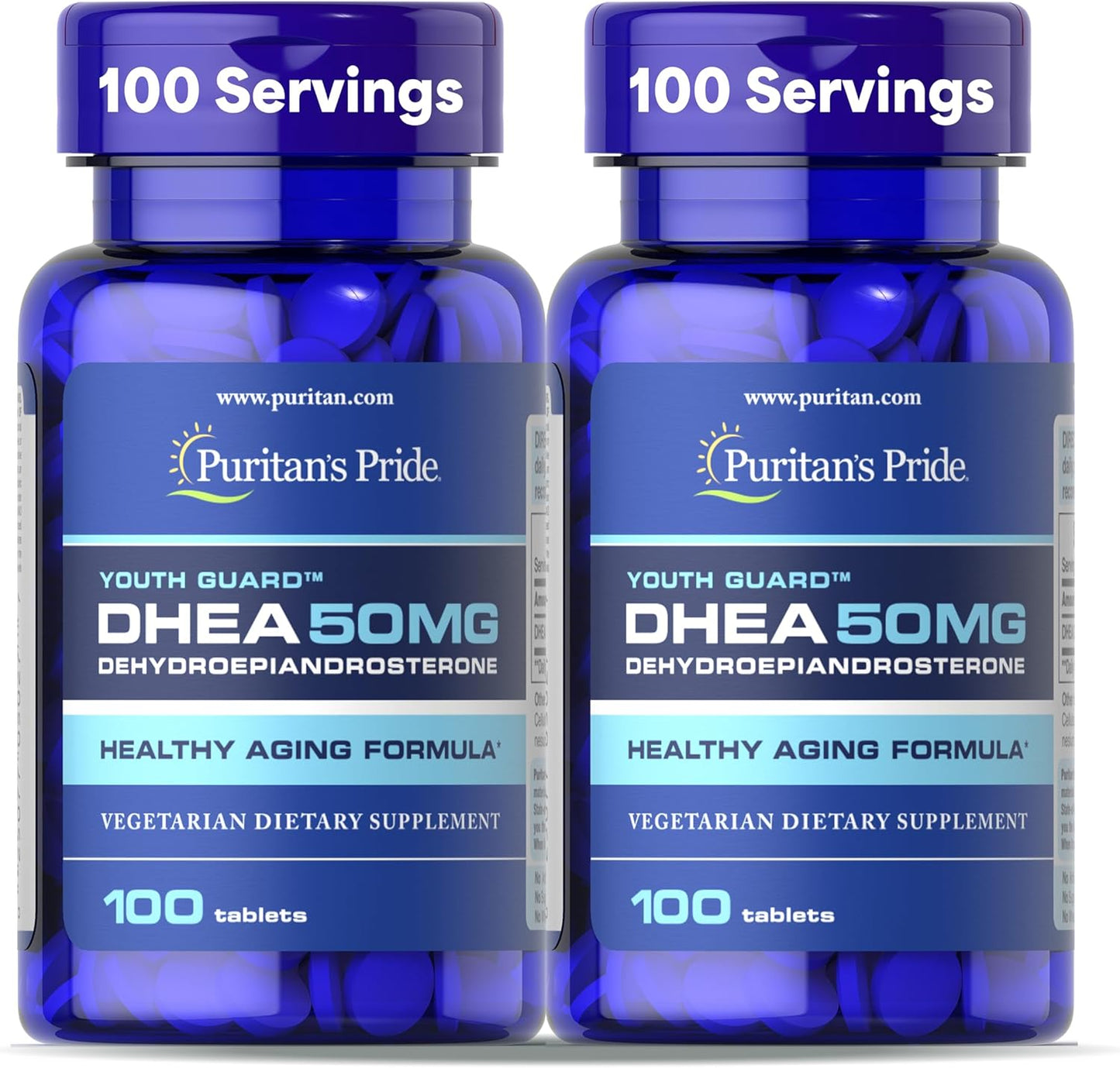 Puritans Pride DHEA 50MG Tablets - 2-Pack