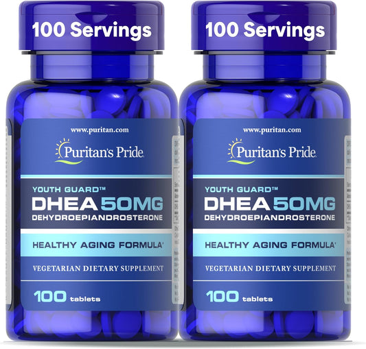 Puritans Pride DHEA 50MG Tablets - 2-Pack