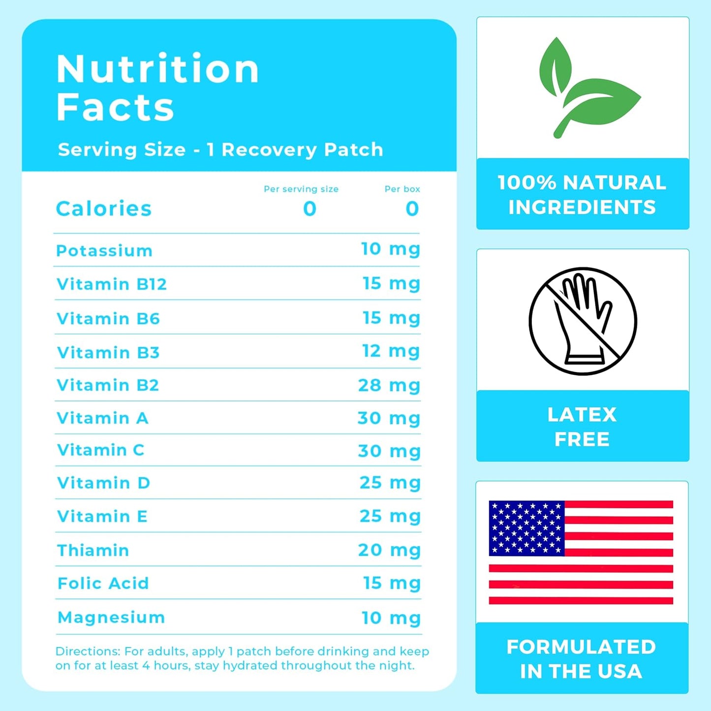 84 Pack Party Treats Recovery Patches - 100% Natural Ingredients, Wake Up Refreshed & Energized - Skin-Friendly & Waterproof Formula - Individually Wrapped (Three 28 Packs)