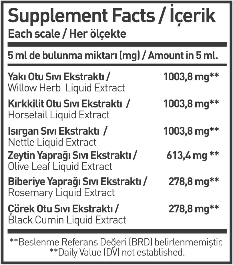 8.5oz Herbal Blend Supplement for Prostate Health with Nettle Leaf, Horsetail Grass, Olive Leaf, Rosemary, Milkwort & Nigella Sativa