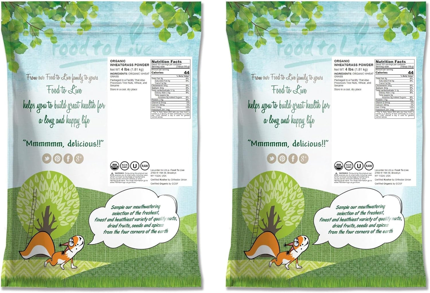 8lb Organic Wheatgrass Powder - Non-GMO, Raw, Vegan Superfood with Fiber, Chlorophyll, Fatty Acids - Bulk Size for Juicing