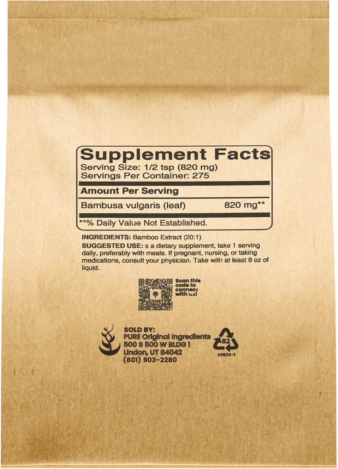 8oz Bamboo Extract Supplement - Pure Original Ingredients, Non-GMO, Gluten-Free - BoostGo Australia