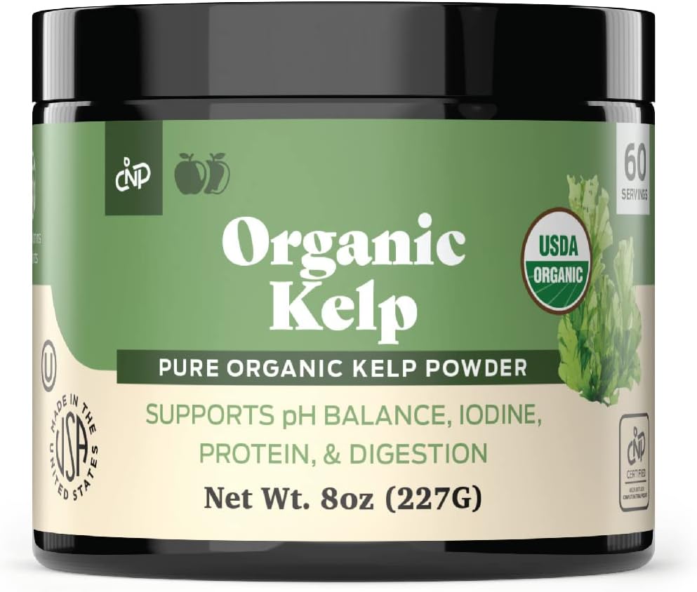 8oz Organic Kelp Powder & 100 Capsules of Pure Alfalfa Leaf Bundle
