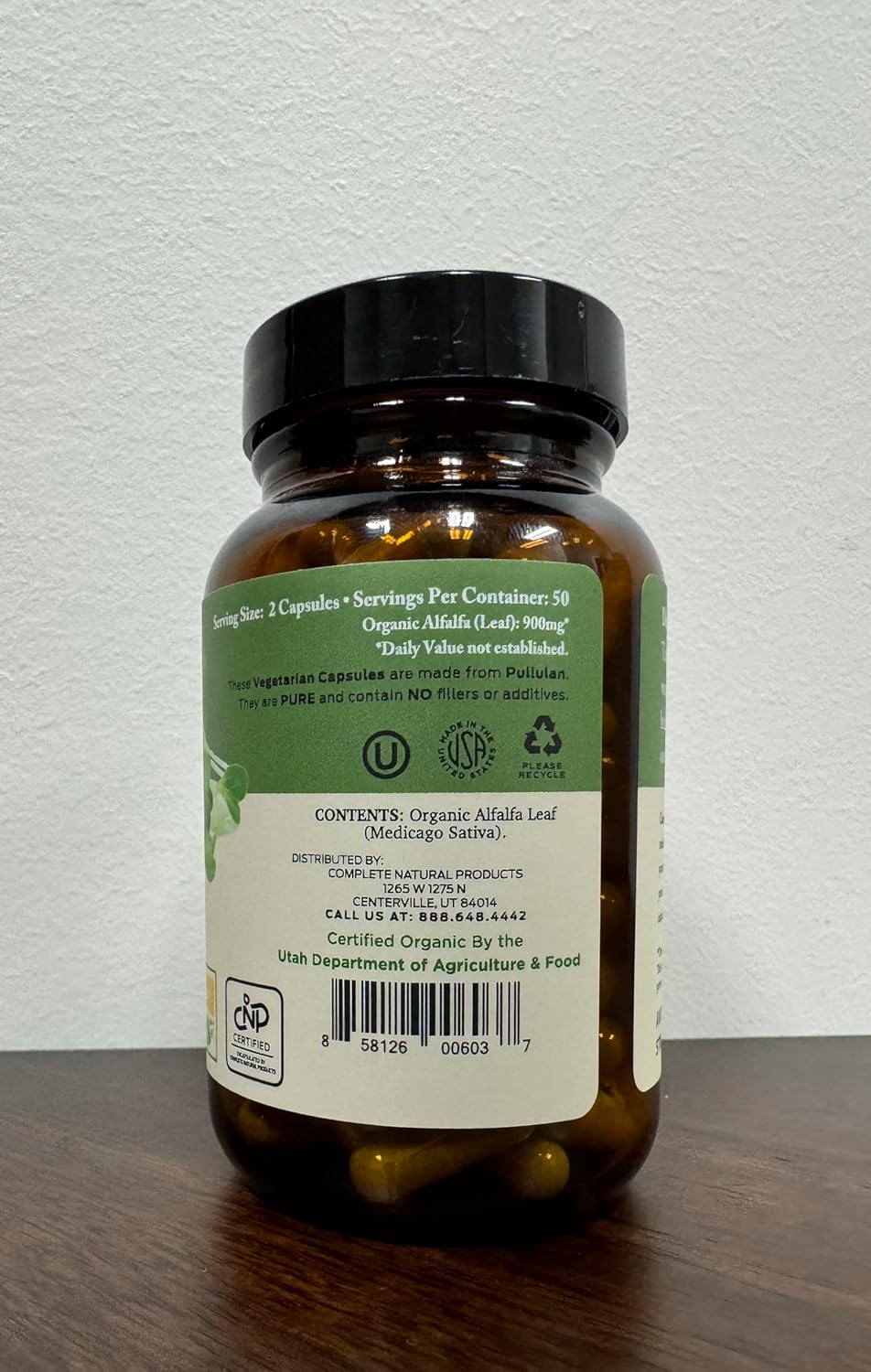 8oz Organic Kelp Powder & 100 Capsules of Pure Alfalfa Leaf Bundle