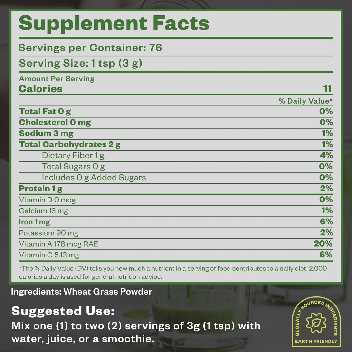 8oz Purisure Wheatgrass Powder - Green Superfood for Smoothies & Shakes, Immunity Boosting Wheat Grass Powder with Fiber & Minerals - 76 Servings - BoostGo Australia