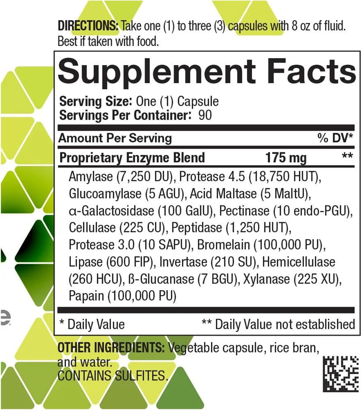 90 Capsules 4Life Digestive Enzymes for Digestive Health, Food Absorption, Protein, Carb, & Fat Breakdown