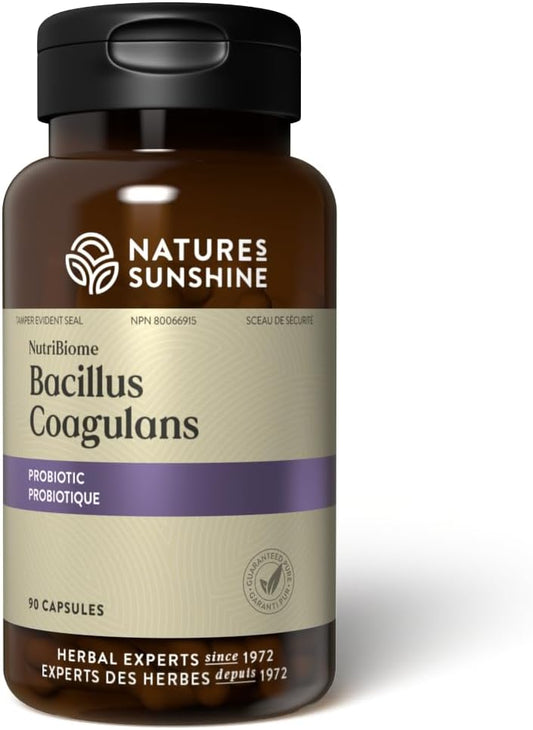 90 Capsules of Nature's Sunshine Nutribiome Bacillus Coagulans Probiotics - 3 Billion CFU for Digestive Health