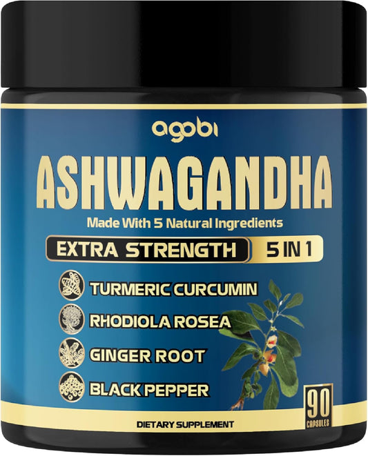 90-Count Agobi Ashwagandha Supplement Capsules for 3-Months