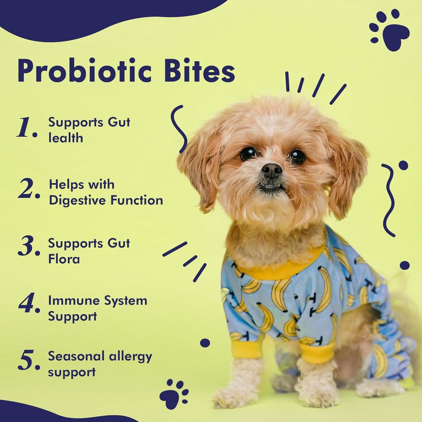 90 Count Ahalea Dog Probiotics with 2 Billion CFUs for Digestive Health & Seasonal Allergies